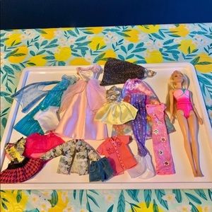 Barbie Fashions Doll & Clothes Bundle Lot